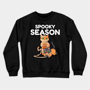 Spooky Season Mummy Cats Crewneck Sweatshirt